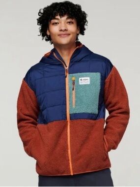cotopaxi Navy, Rust & Teal Colorblock Puffer Jacket